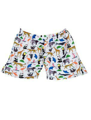 Boy's Safari Animal Print Swim Shorts