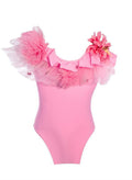 Floral Light Pink Swimsuit