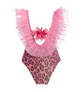 Pink Leopard Ruffle Swimsuit DONE