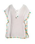 Rainbow Tassel Beach Cover-Up done