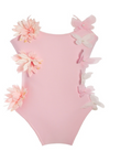 Pink 3D Floral One-Piece Swimsuit