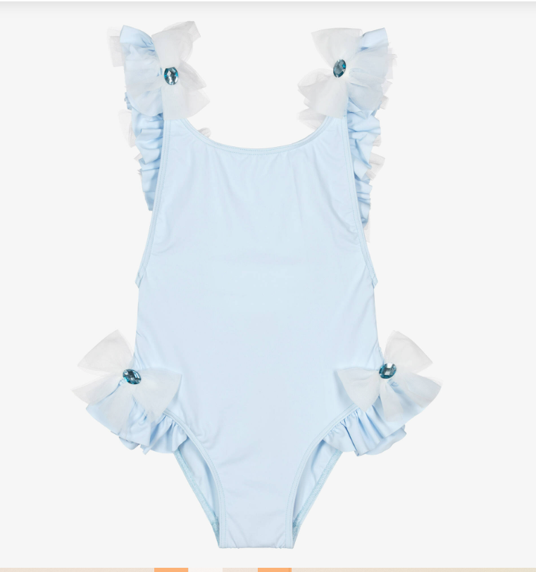 Sky Blue Ruffle Gem Swimsuit done