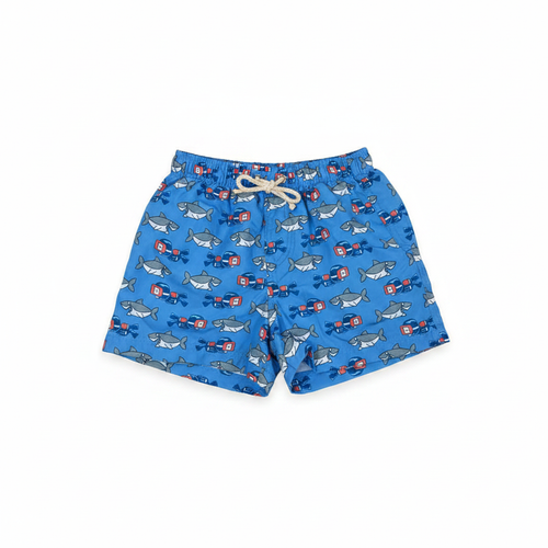 Boxing Sharks Swim Shorts – Clean Background