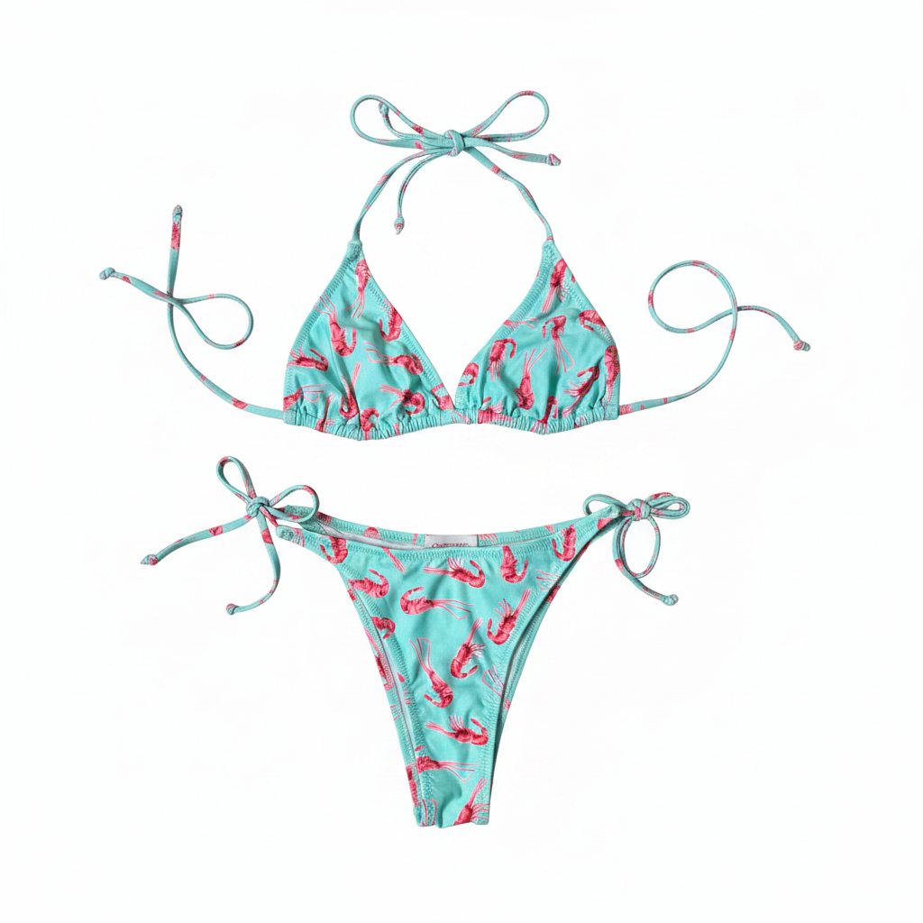 Mint Green Lobster Bikini – Lookbook Flat Lay