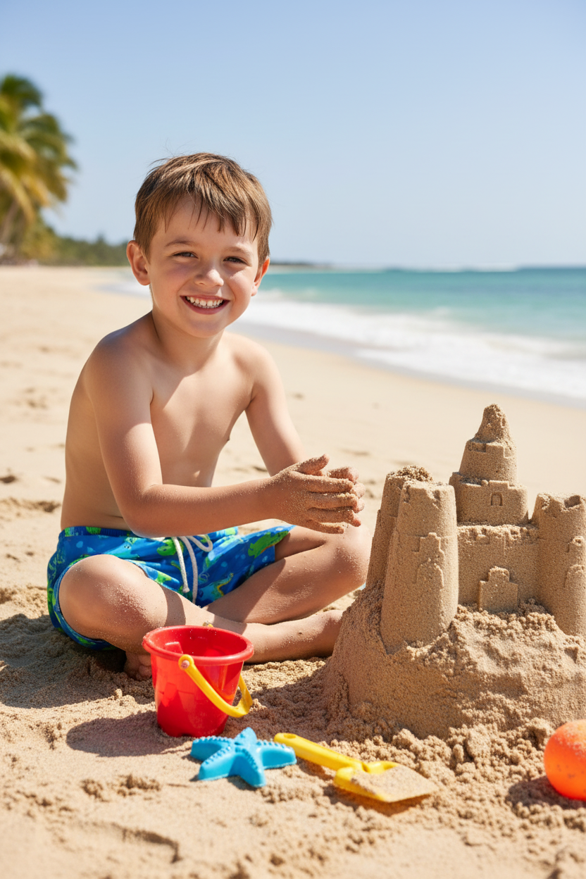 Pose 4 - Sandcastle
