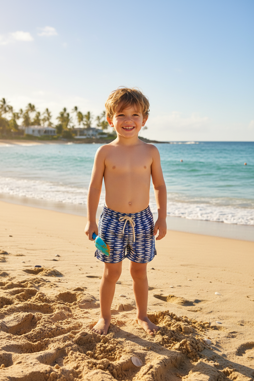 Sardine School Swim Boxer – Boys Model Shot