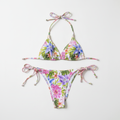 Tropical Floral Bikini – White Background Lookbook